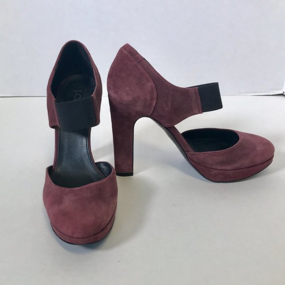 J. Crew 7 Italian Suede Platform Mary Janes Heels - Picture 3 of 8